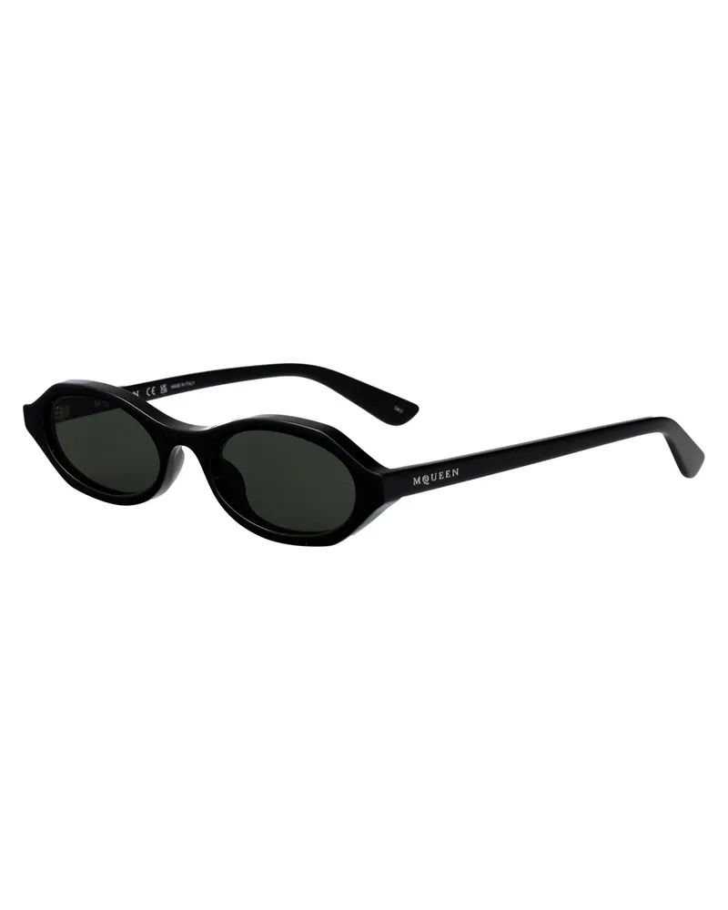 Alexander McQueen Women's Sunglasses Black Acetate Black