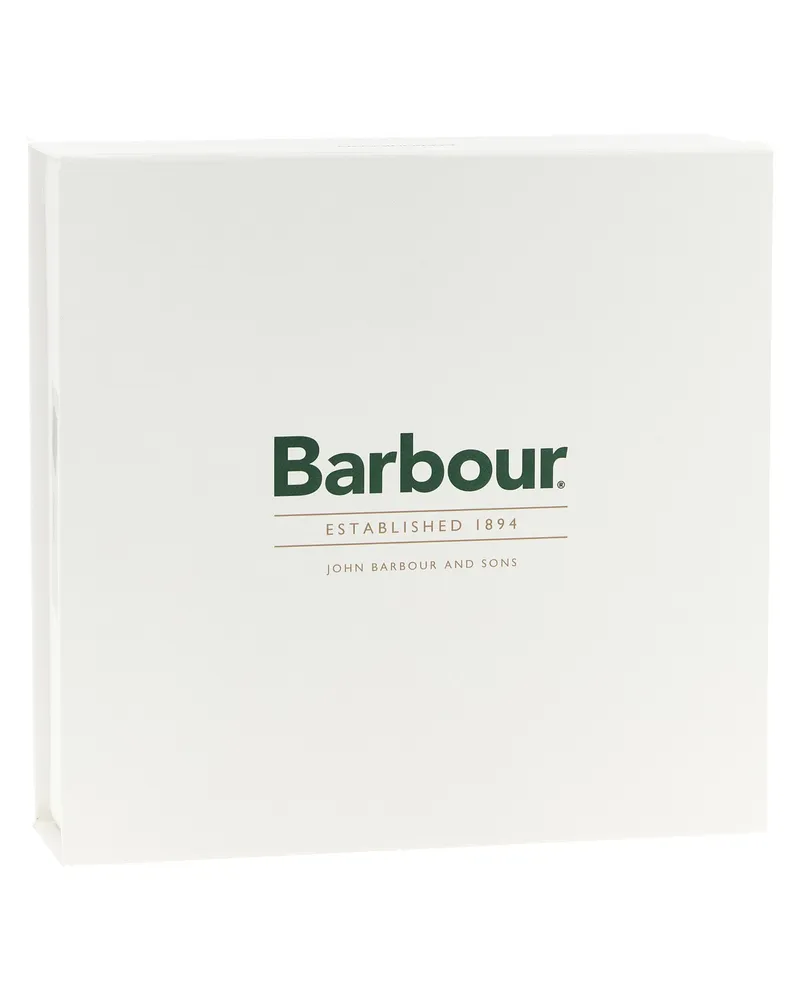 Barbour Ribbed Knit with Faux Fur Pompom Winter Hat — Navy Navy