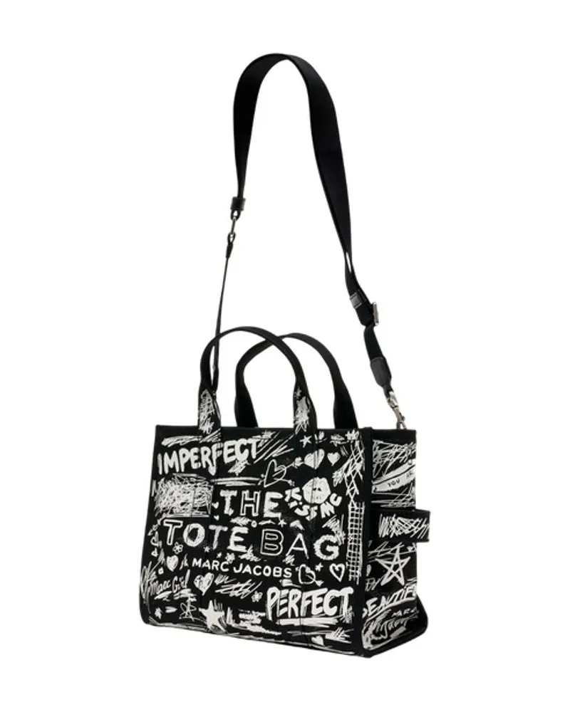 Marc Jacobs Women's The Medium Tote -  Cotton Black Bags Totes-Shopping-Bags Black