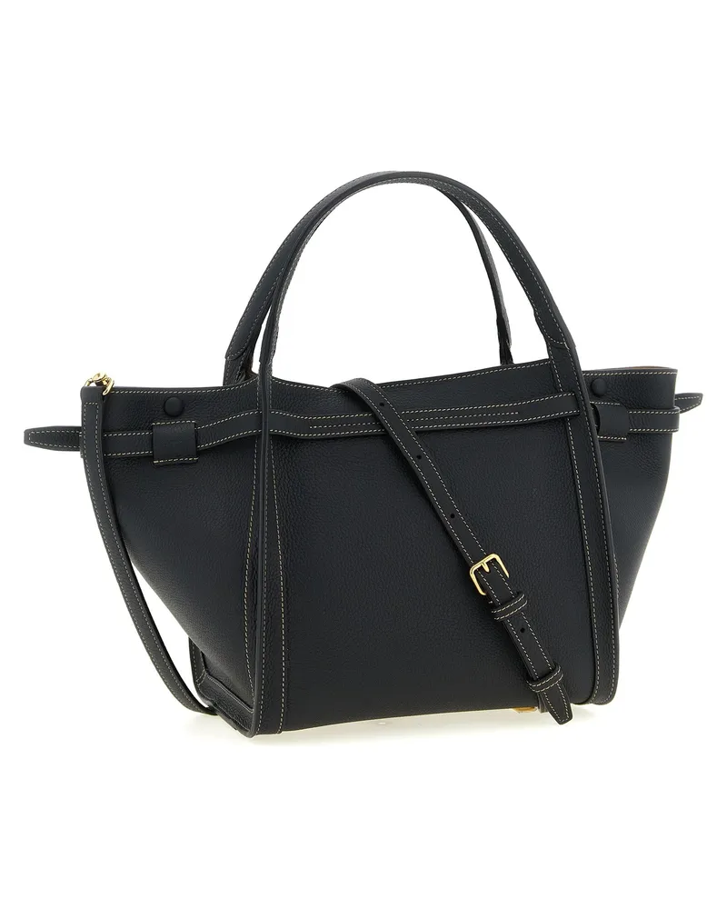 TOD'S Women's Tim Tote Black Calfskin Leather Black