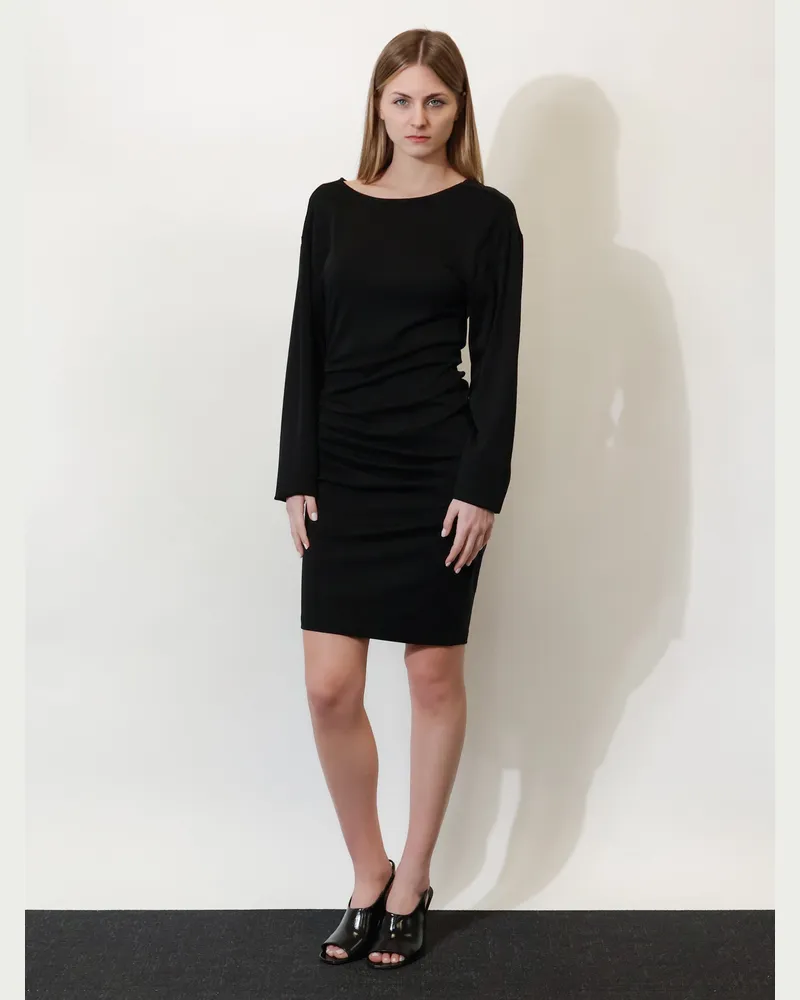 Max Mara Women Virgin Wool Dress Black Black