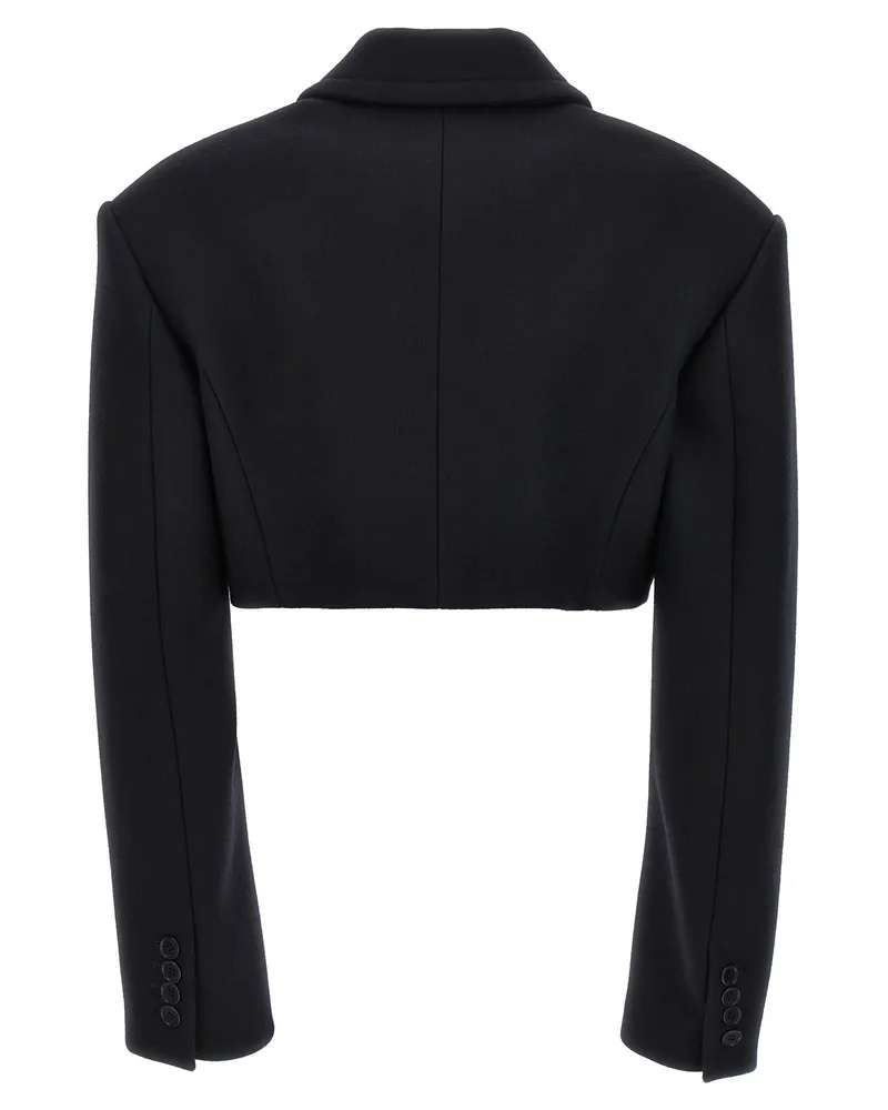 Stella McCartney Women's Black Wool Full-Length Jacket Clothing Black