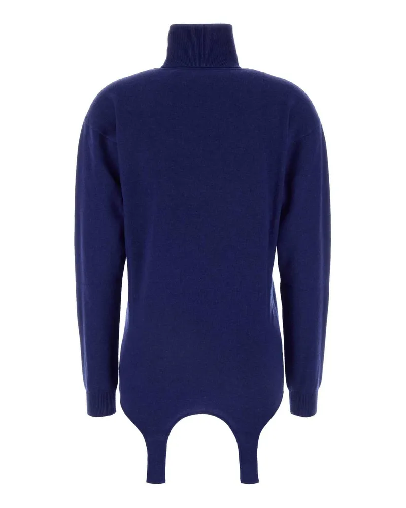 Saint Laurent Women Electric Blue Cashmere Sweater Bleuroi Exterior: Maglieria Navy