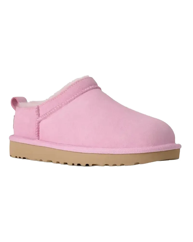 UGG Women's Slippers Classic Micro Pink Diamond Upper: Leather; Outsole: Eva Flat Shoes Pink