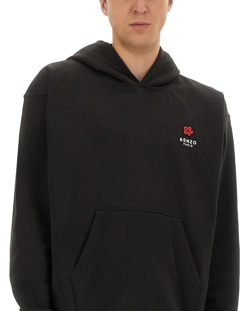 Kenzo Oversized Cotton Hoodie — Black Black