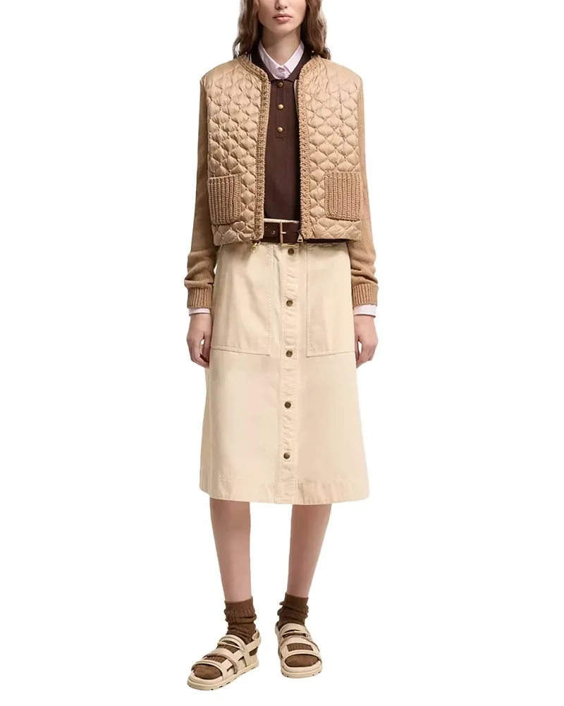 Moncler Quilted Down Vest — Beige Beige