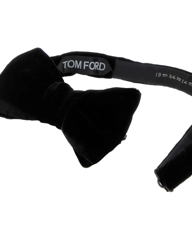 Tom Ford Men's Viscose Fluid Velvet Bowtie Black Fabric: Cupro Maglieria Sweater Black