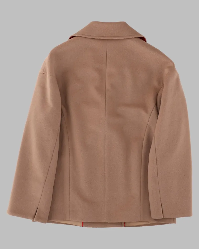 MAX&Co. Double-Breasted Wool Jacket — Beige Beige
