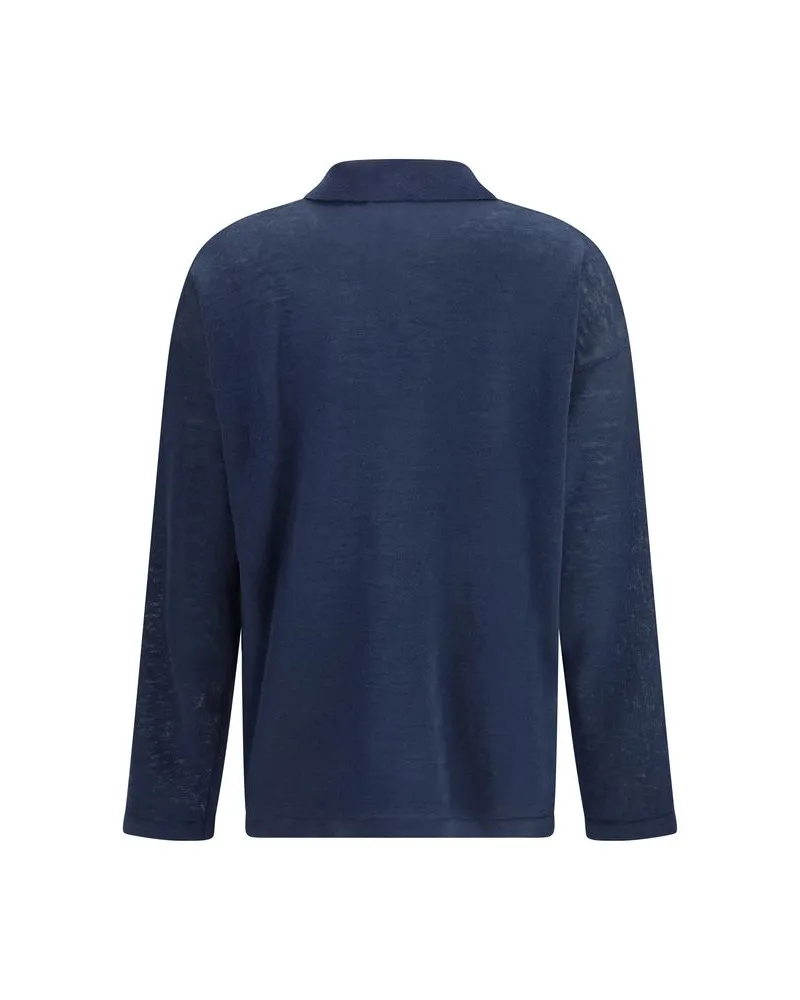 Max Mara Women Blue Linen Cardigan Clothing Blue
