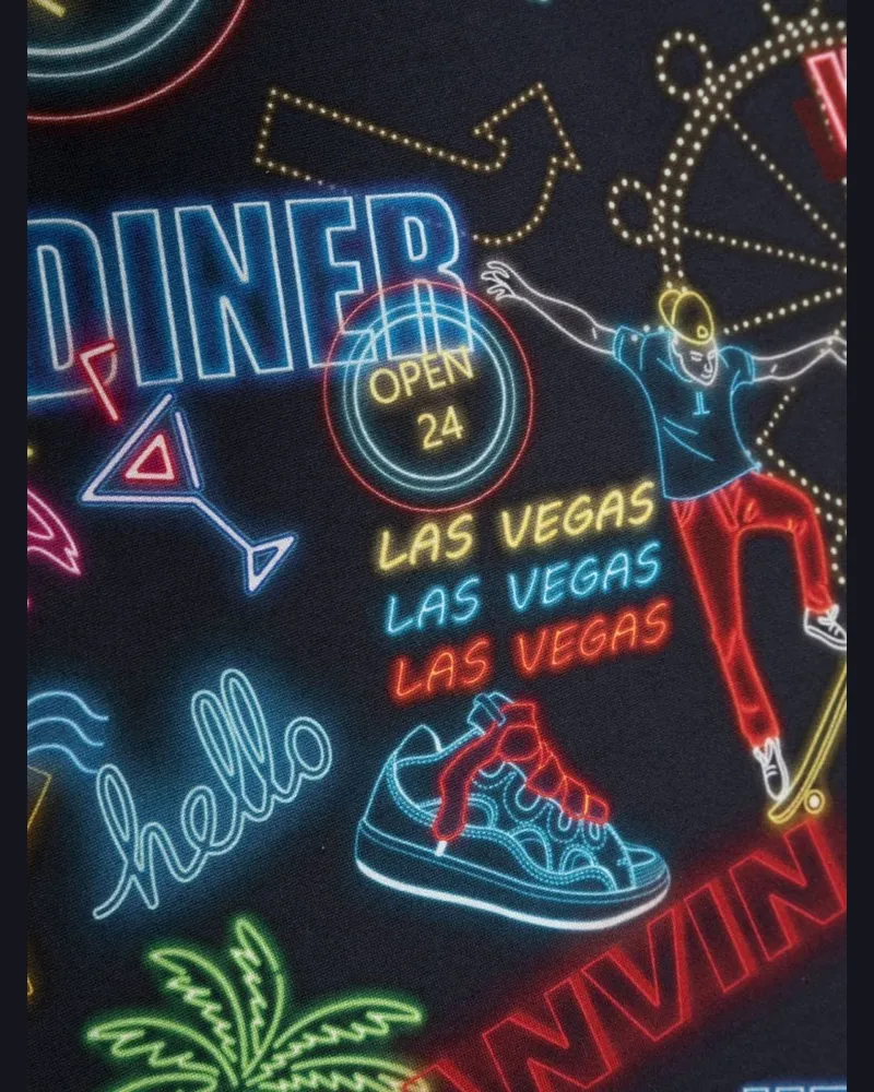 Lanvin Las Vegas Multicolor Cotton T-Shirt — Multicolor Multicolor