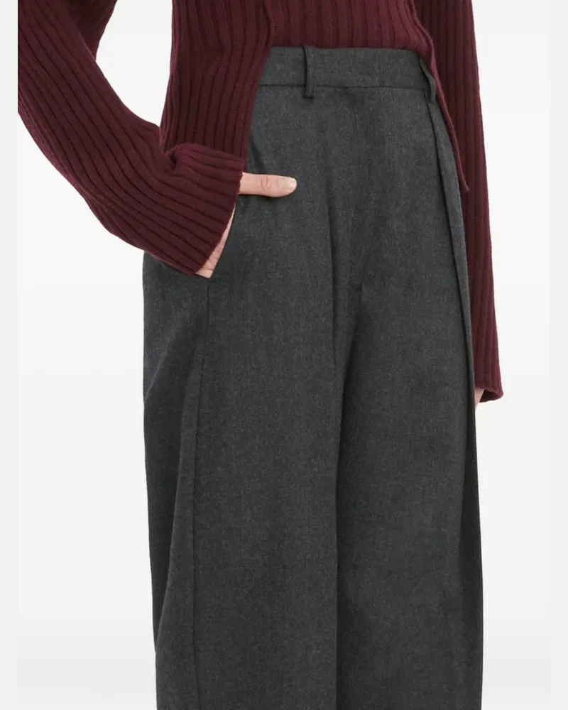 Victoria Beckham Women's Trousers Grey Polyester Gray
