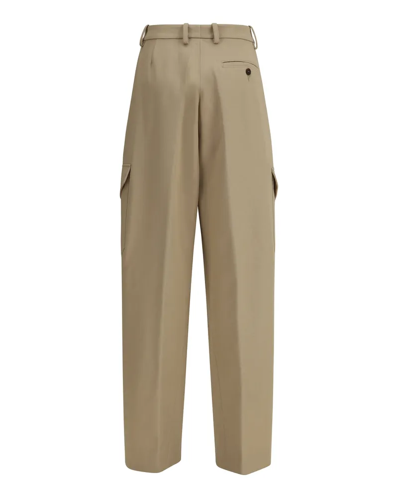 Givenchy Women's Cargo Pants Beige Cotton; Wool Ovis Aries Trousers Beige