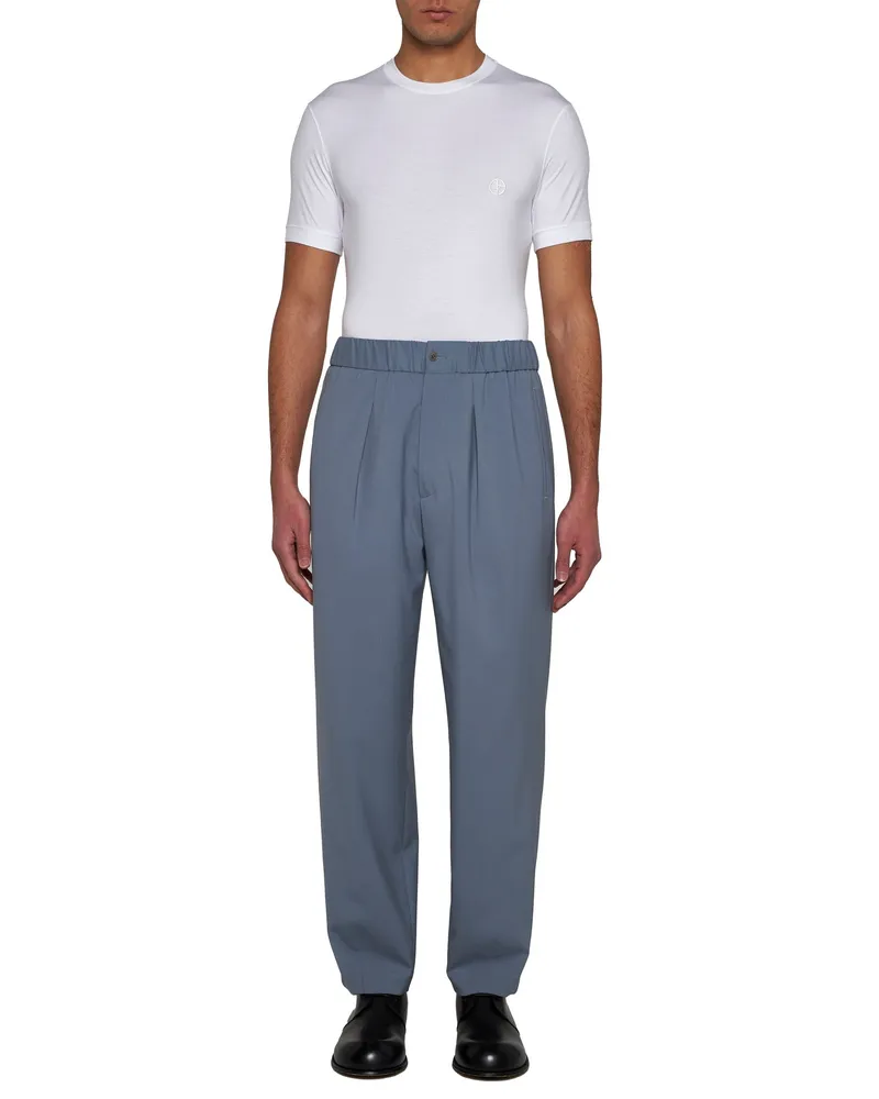 Giorgio Armani Men's Crew Neck T-Shirt White Viscose T-Shirts And Polos White