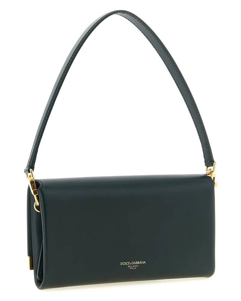 Dolce & Gabbana Women's Bicolor Calfskin Shoulder Bag Green