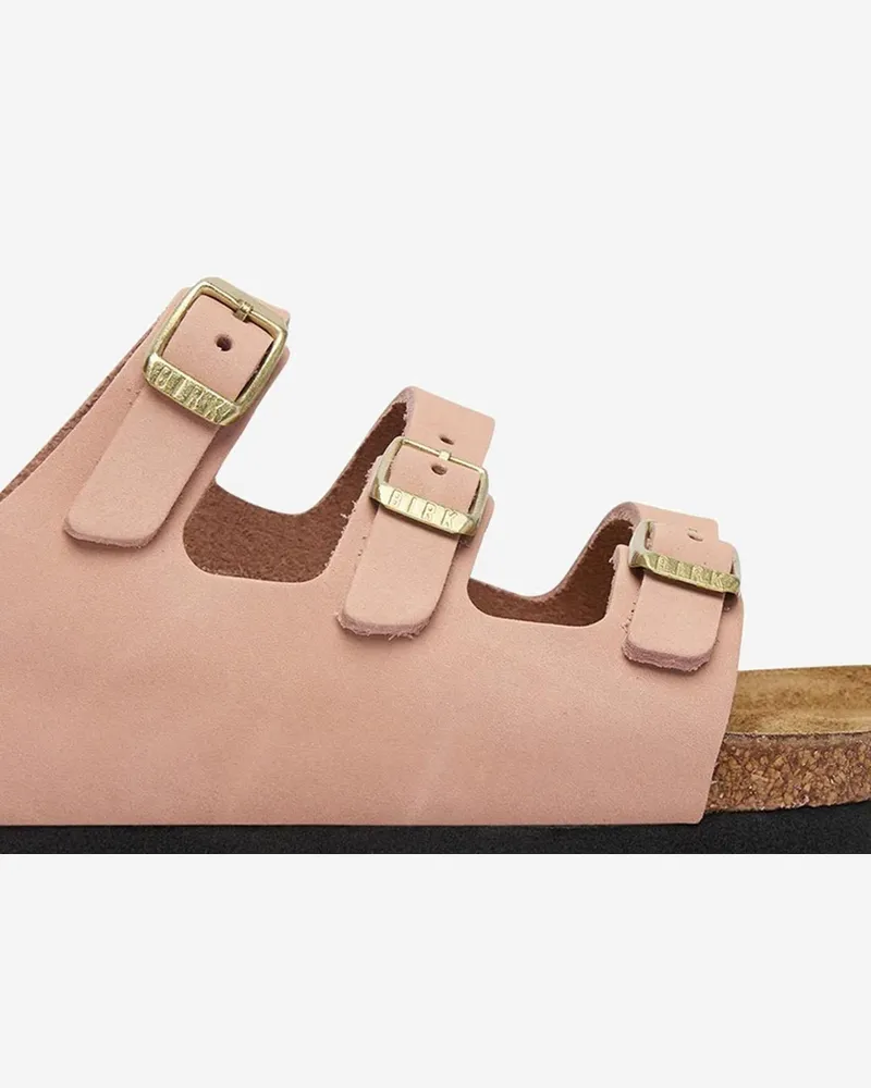 Birkenstock Unisex Sandals Florida Fresh Pink Leather Pink