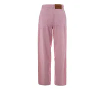 Washed Cotton Jeans — Pink
