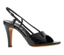 Women's Black Leather Sandals Nero Homalopsisbuccata Sandali