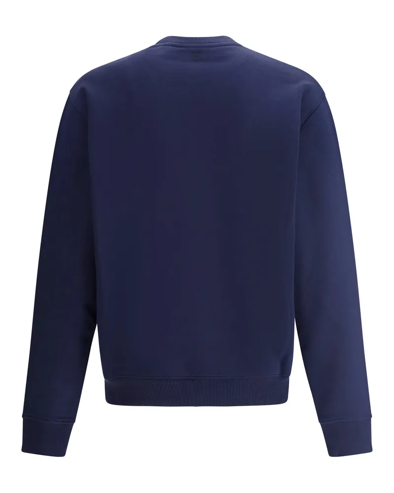 AMI Paris Men's Cotton Sweatshirt Midnight Blue Sweatshirts Sweater Navy