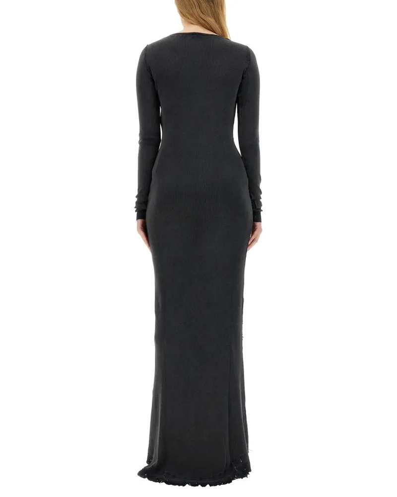 Balenciaga Long Cotton Dress — Black Black