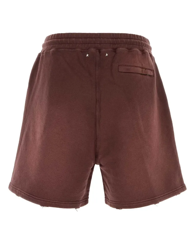 Golden Goose Men's Burgundy Cotton Bermuda Shorts Windsorwine Exterior Burgundy
