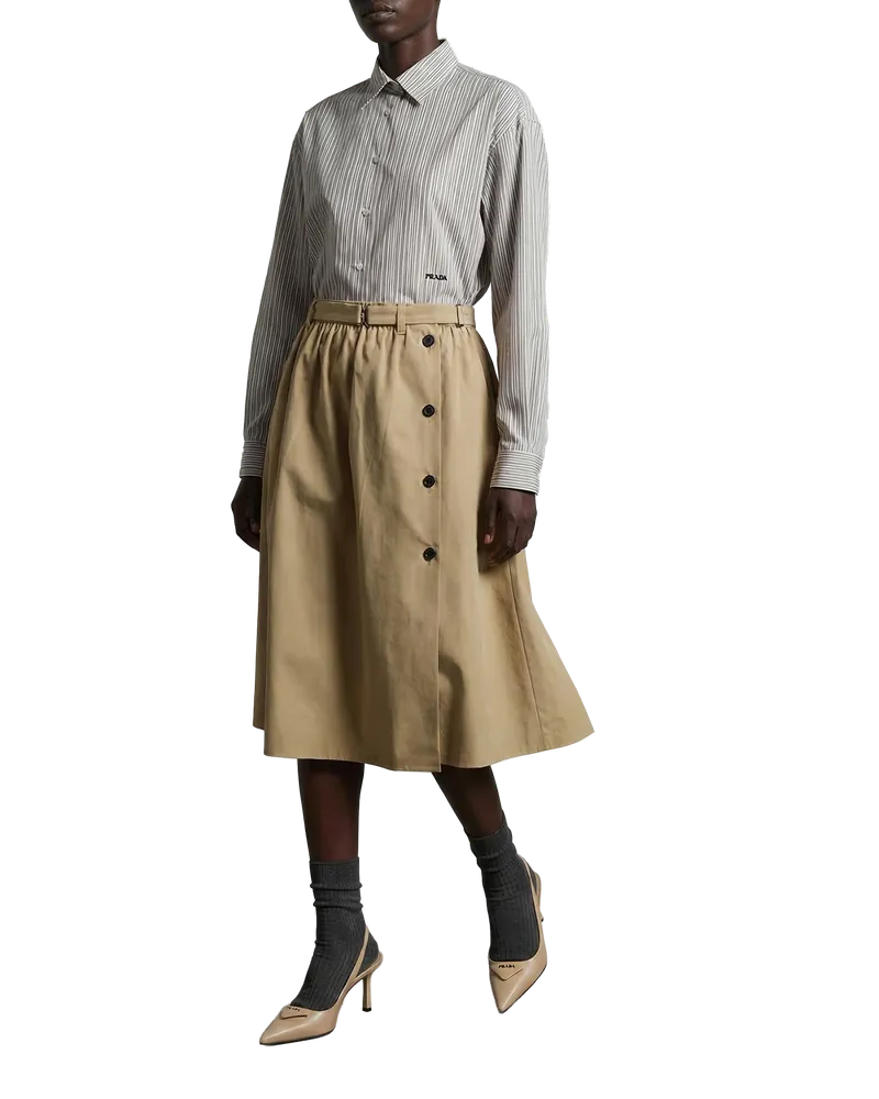 Prada Panama Skirt — Beige Beige