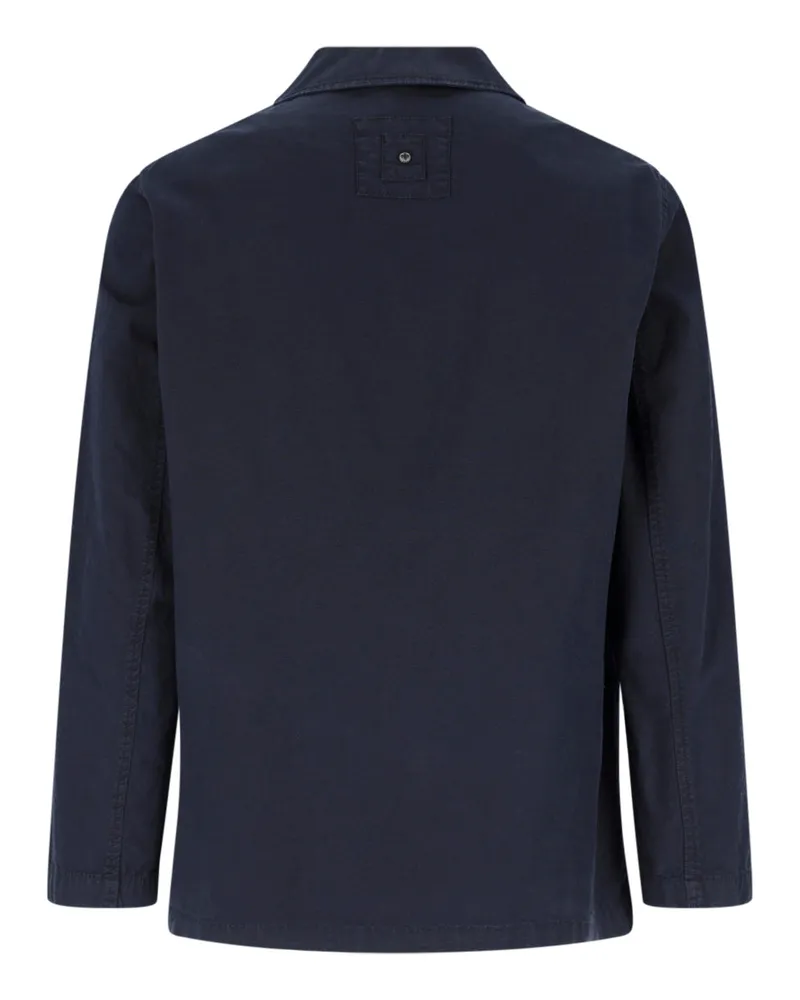 PLAN C Men's Jackets Blue Cotton Blue