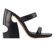 Neon-Accented Slides — Black