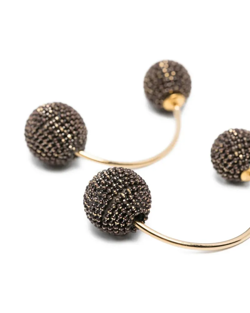 Fabiana Filippi Women's Beaded Earrings Ss26 W Brown