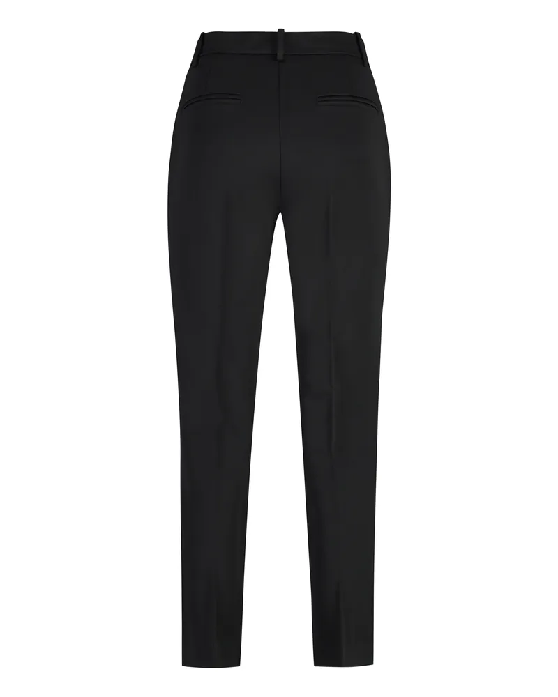 Pinko Women's Straight-Leg Trousers Black Polyester Straight Black