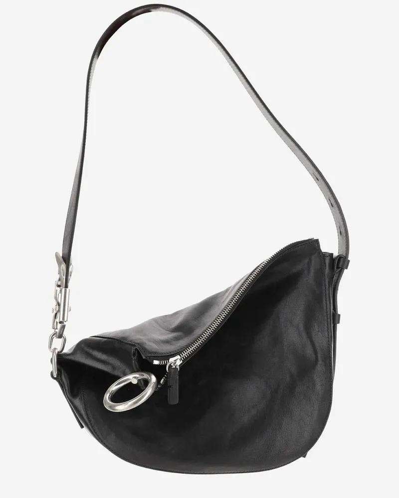 Burberry Women's Small Knight Bag Black Calfskin Shoulder Black