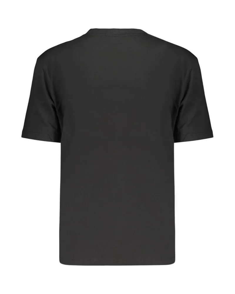 Calvin Klein Logo-Embroidered Cotton T-Shirt — Black Black