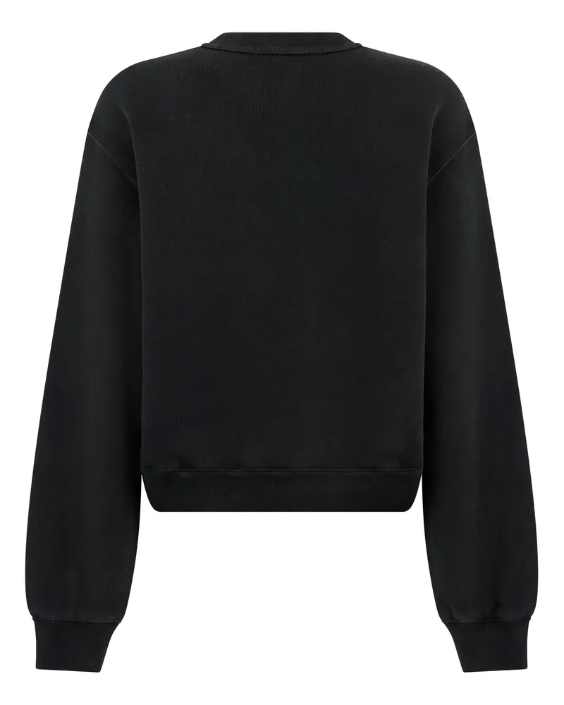 Alexander Wang Women Crewneck Sweatshirt Black Cotton Sweatshirts Sweater Black