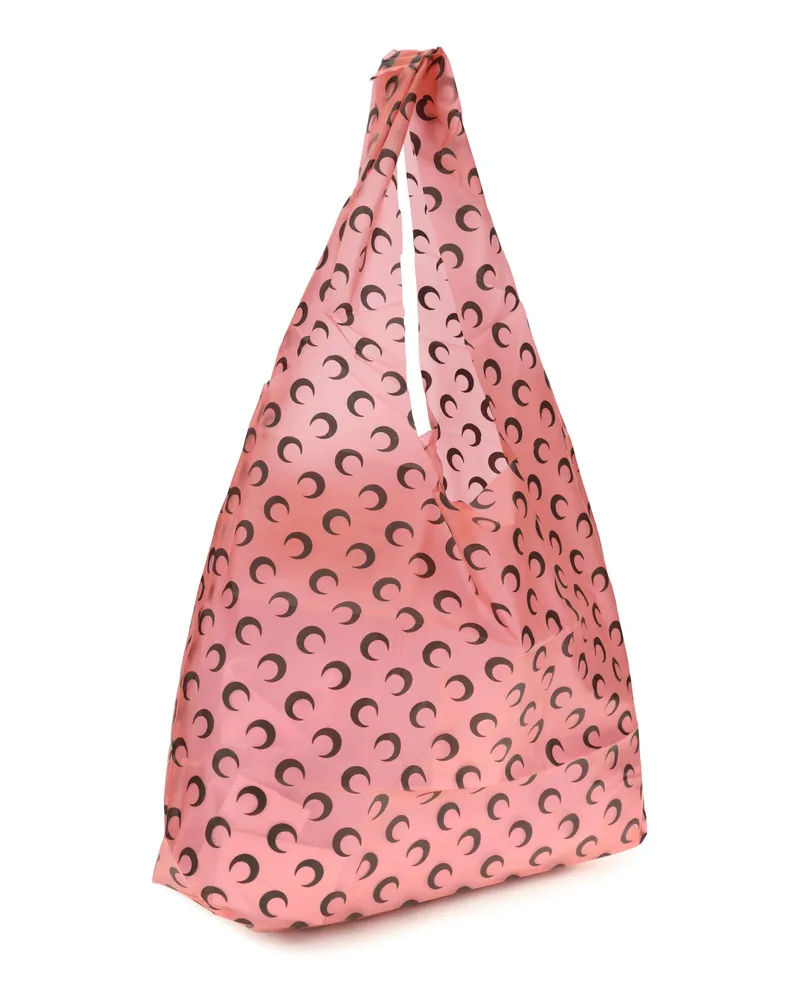 Marine Serre Luna Synthetic Tote Bag — Pink Pink