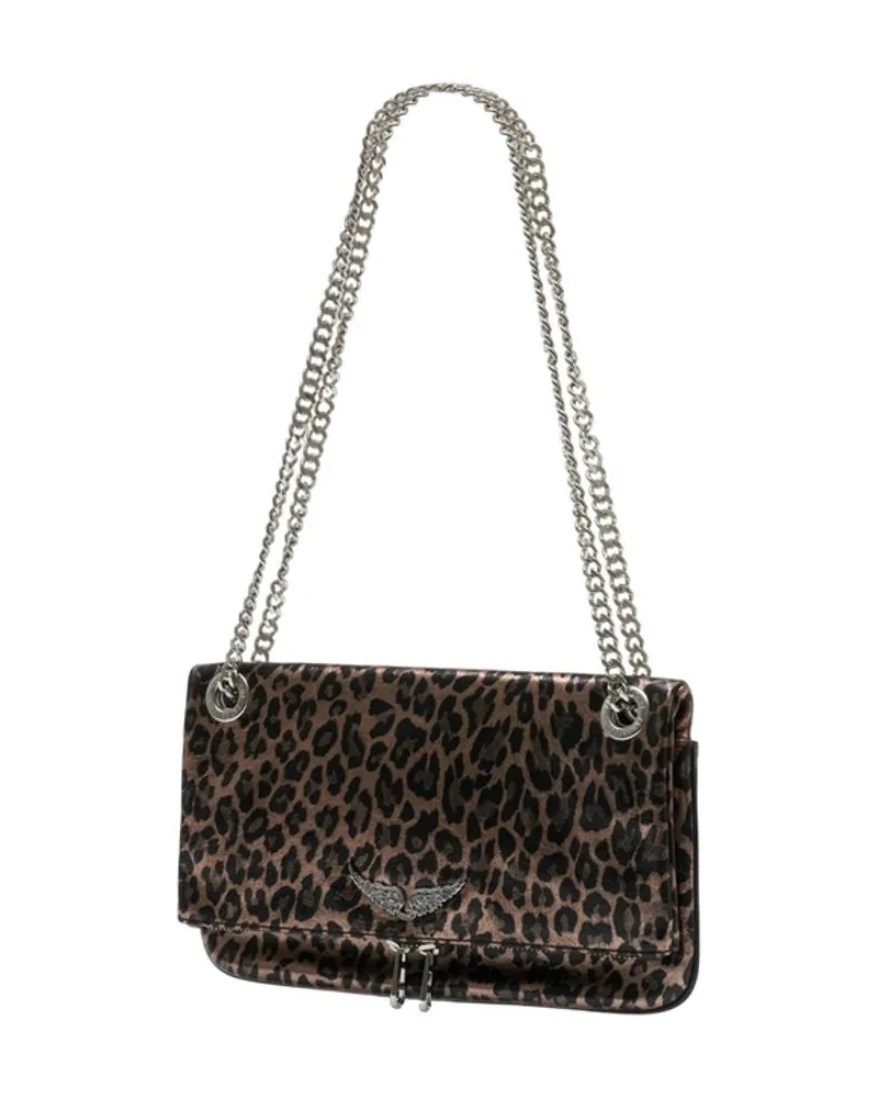 Zadig & Voltaire Women's Rock Ii Crossbody -  Leather Multicolor Calfskin Bags Crossbodies Brown