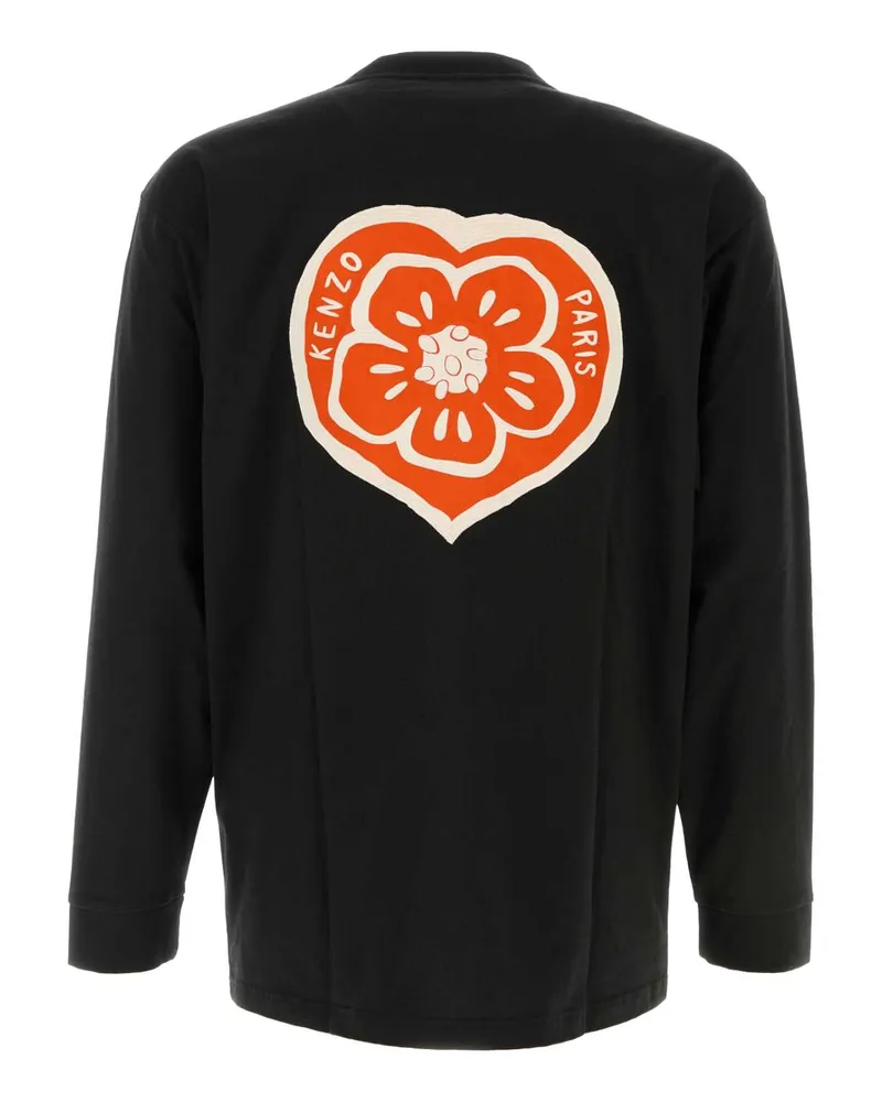 Kenzo Men's Black Cotton T-Shirt Exterior Black