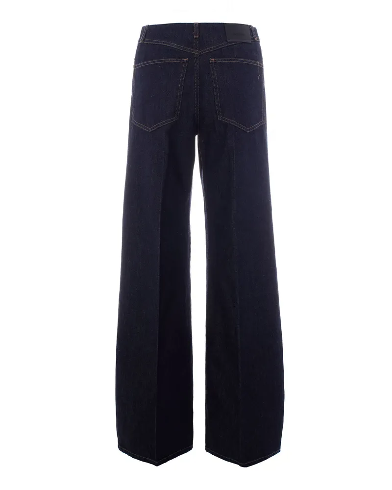 SPORTMAX Women's Jeans Oversized Night Blue Cotton Navy