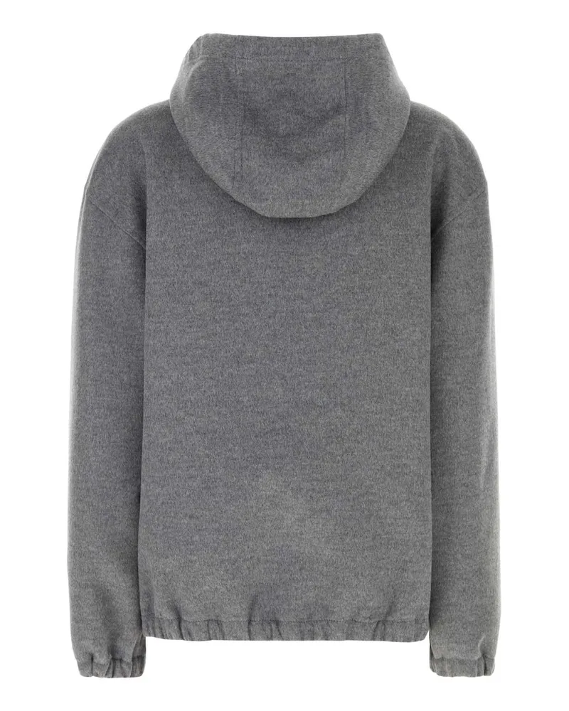 Miu Miu Women's Grey Wool Blend Jacket Grigio Giubbini Gray
