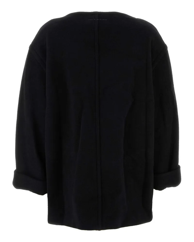 Maison Margiela Women's Black Wool Blend Oversize Sweater Maglieria Black