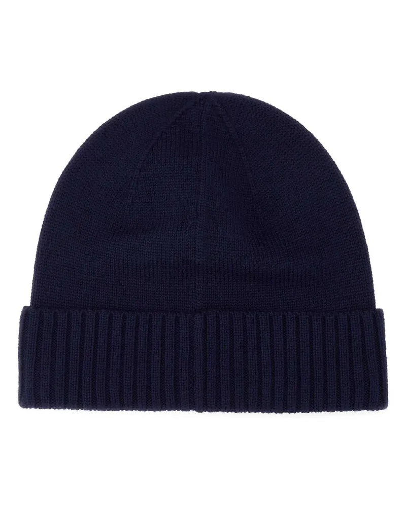 Ralph Lauren CUFFIA Wool Ribbed Beanie — Navy Navy