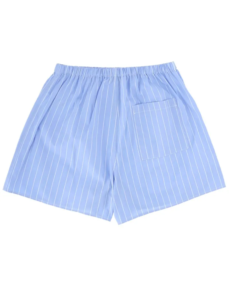 SPORTY & RICH Cotton Shorts — Blue Blue