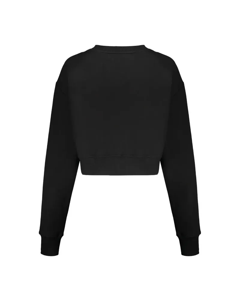 Balmain Women Black Cotton Sweatshirt Clothing Black