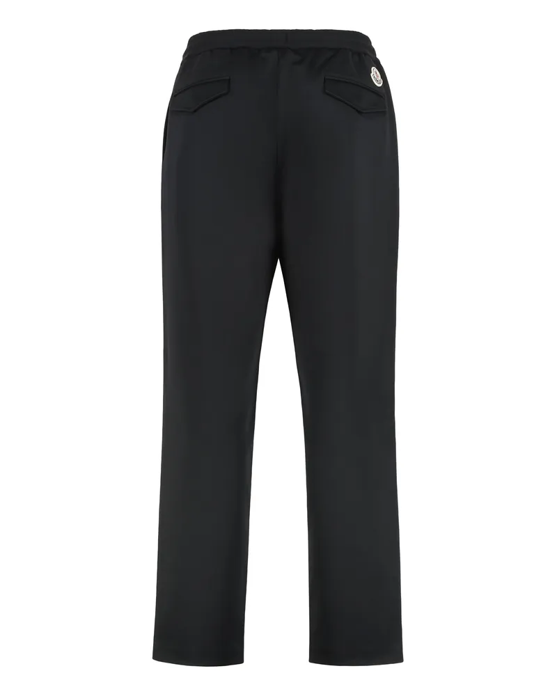 Moncler Men's Technical Fabric Trousers Black Polyamide Track Pants Black