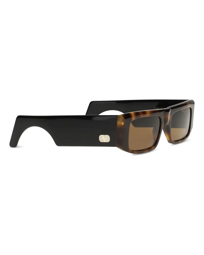 Valentino Garavani Women's Shield-Style Sunglasses 002 Acetate Brown