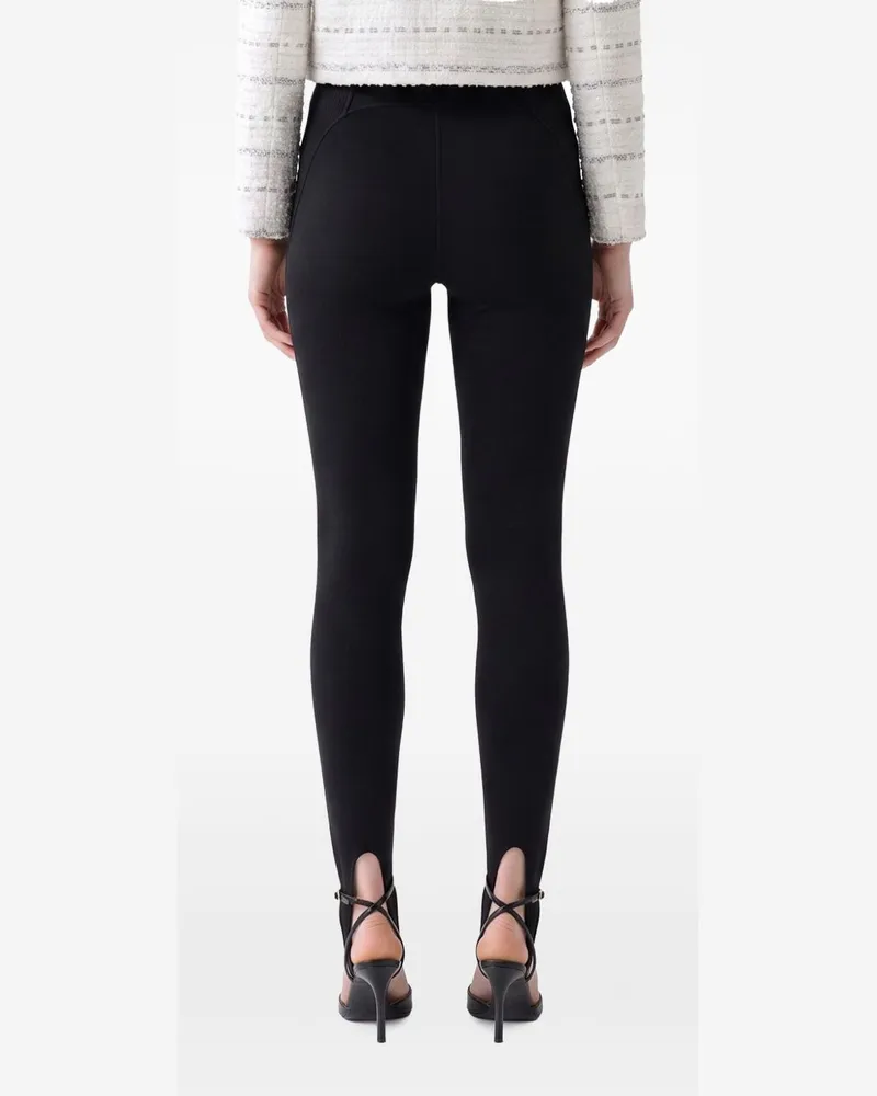 Self-Portrait Stirrup Leggings — Black Black
