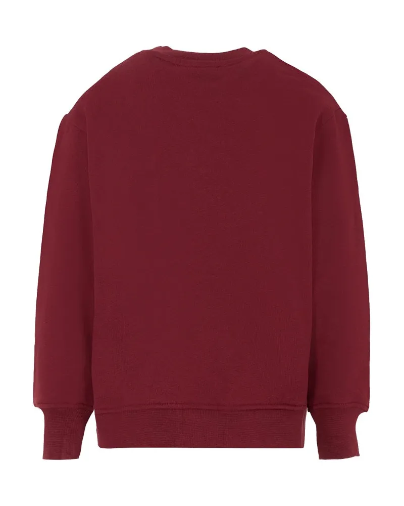 MSGM Logo Cotton Jersey Sweater — Red Red