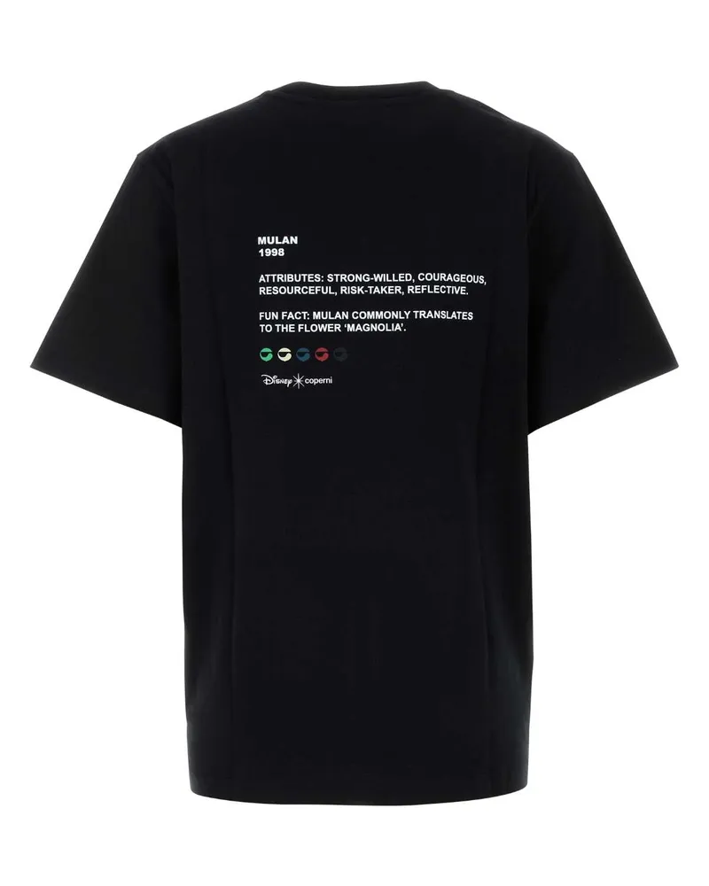 COPERNI Women's Black Cotton  X Disney Mulan T-Shirt Exterior: Organic Black