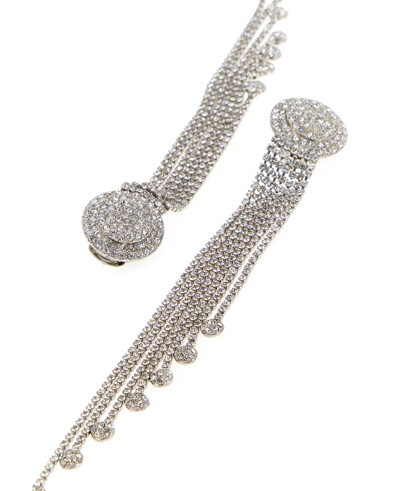 Alessandra Rich Women's Embellished Metal Earrings Crysilver Orecchini Crysilver