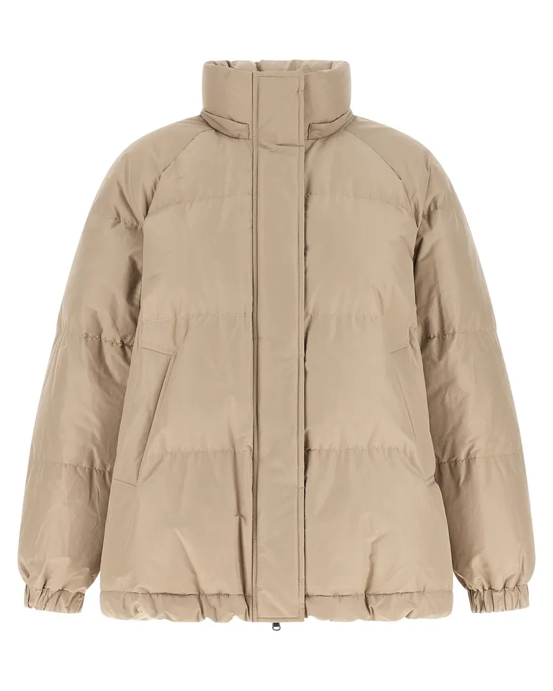 Brunello Cucinelli Quilted Cotton Down Jacket — Beige Beige