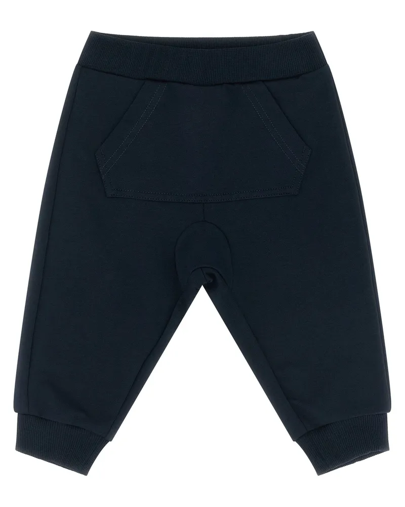 Moncler Tricolor-Trim Logo Sweatshirt — Navy Navy