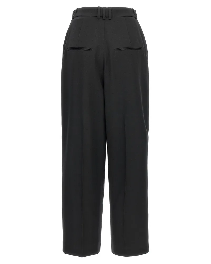Balmain Grain de Poudre Wool Trousers — Black Black